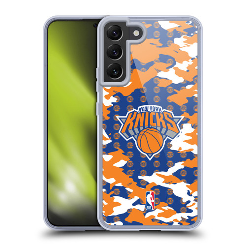 NBA New York Knicks Camouflage Soft Gel Case for Samsung Galaxy S22+ 5G & MagSafe