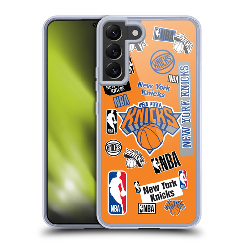 NBA New York Knicks Sticker Collage Soft Gel Case for Samsung Galaxy S22+ 5G & MagSafe