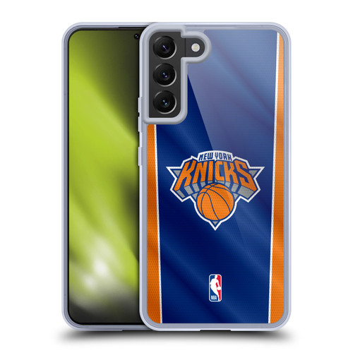 NBA New York Knicks Vertical Banner Soft Gel Case for Samsung Galaxy S22+ 5G & MagSafe