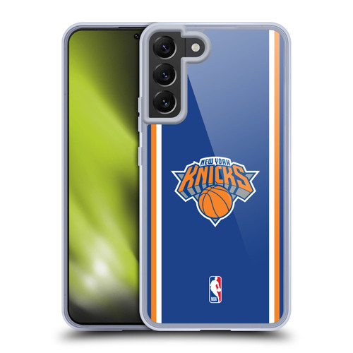 NBA New York Knicks Logo Blue Design Soft Gel Case for Samsung Galaxy S22+ 5G & MagSafe