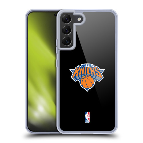NBA New York Knicks Logo Black Design Soft Gel Case for Samsung Galaxy S22+ 5G & MagSafe