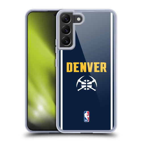 NBA Denver Nuggets Logo Midnight Blue Design Soft Gel Case for Samsung Galaxy S22+ 5G & MagSafe