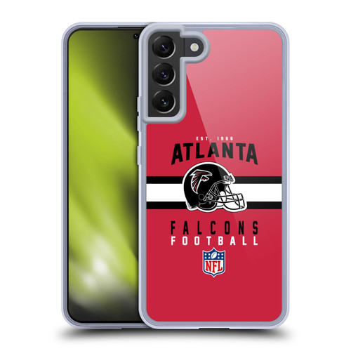 NFL Atlanta Falcons Graphics Helmet Typography Soft Gel Case for Samsung Galaxy S22+ 5G & MagSafe