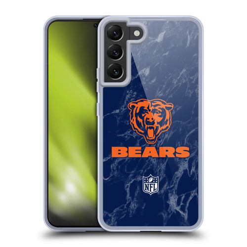 NFL Chicago Bears Graphics Coloured Marble Soft Gel Case for Samsung Galaxy S22+ 5G & MagSafe