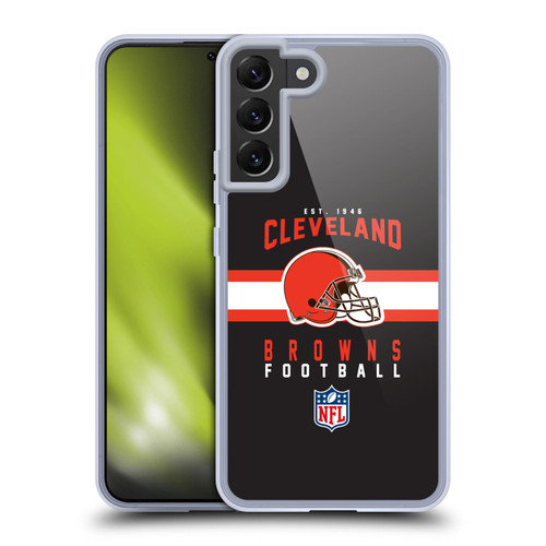 NFL Cleveland Browns Graphics Helmet Typography Soft Gel Case for Samsung Galaxy S22+ 5G & MagSafe