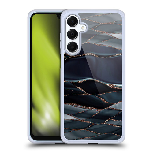 UtArt Dark Night Marble Waves Soft Gel Case for Samsung Galaxy A16 5G & MagSafe