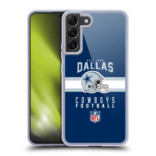 NFL Dallas Cowboys Graphics Helmet Typography Soft Gel Case for Samsung Galaxy S22+ 5G & MagSafe