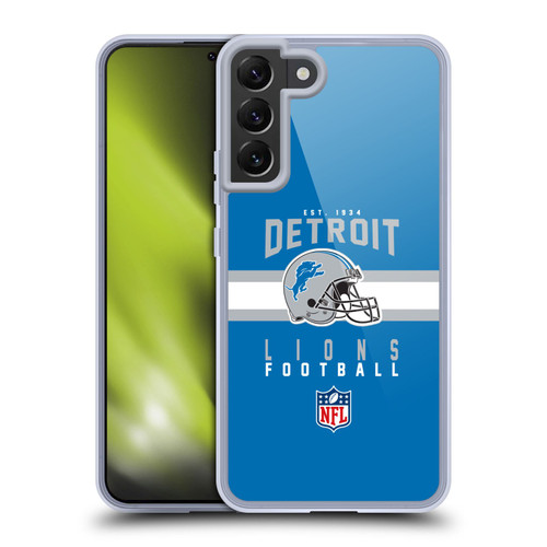 NFL Detroit Lions Graphics Helmet Typography Soft Gel Case for Samsung Galaxy S22+ 5G & MagSafe