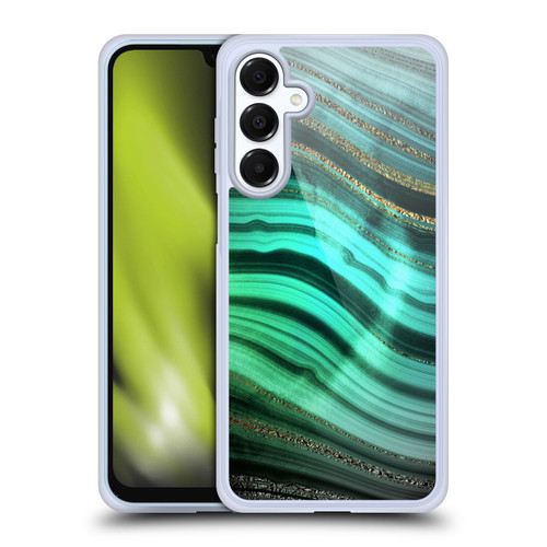 UtArt Malachite Emerald Glitter Gradient Soft Gel Case for Samsung Galaxy A16 5G & MagSafe