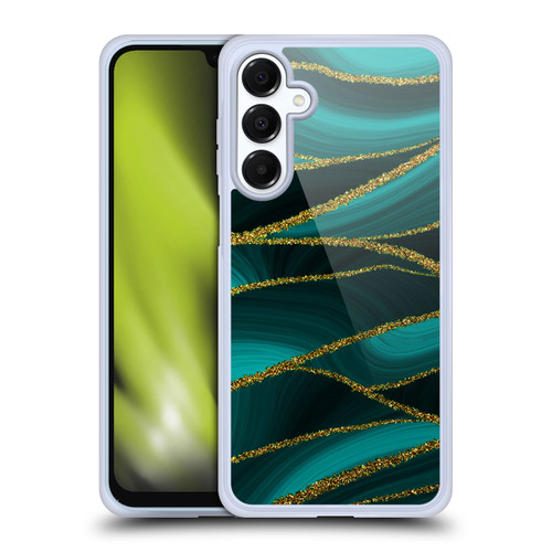 UtArt Malachite Emerald Turquoise Shimmers Soft Gel Case for Samsung Galaxy A16 5G & MagSafe
