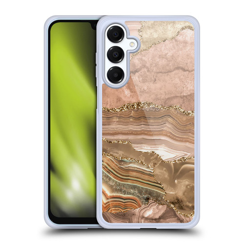 UtArt Wild Cat Marble Beige Gold Soft Gel Case for Samsung Galaxy A16 5G & MagSafe