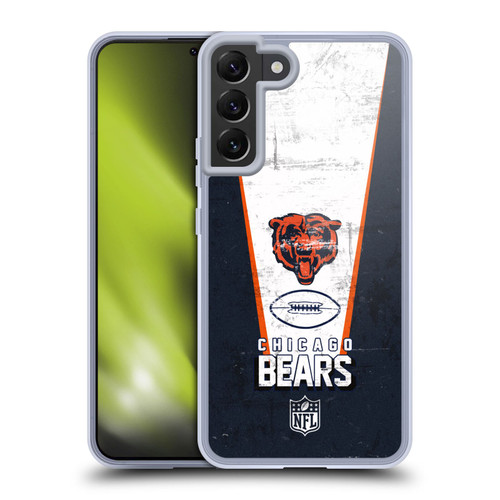 NFL Chicago Bears Logo Art Banner Soft Gel Case for Samsung Galaxy S22+ 5G & MagSafe