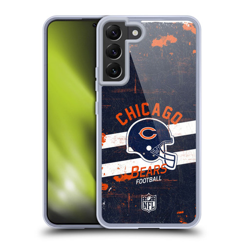 NFL Chicago Bears Logo Art Helmet Distressed Soft Gel Case for Samsung Galaxy S22+ 5G & MagSafe