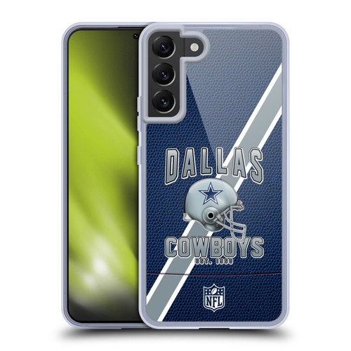NFL Dallas Cowboys Logo Art Football Stripes Soft Gel Case for Samsung Galaxy S22+ 5G & MagSafe