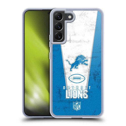 NFL Detroit Lions Logo Art Banner Soft Gel Case for Samsung Galaxy S22+ 5G & MagSafe