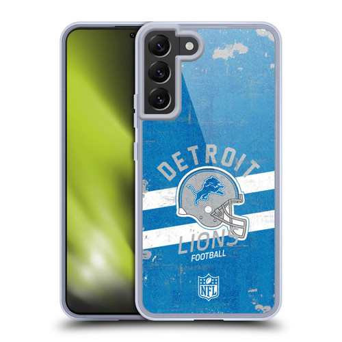 NFL Detroit Lions Logo Art Helmet Distressed Soft Gel Case for Samsung Galaxy S22+ 5G & MagSafe
