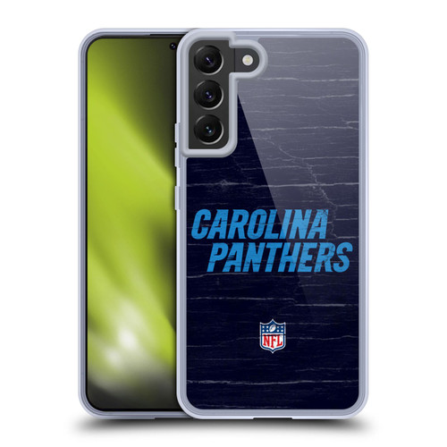 NFL Carolina Panthers Logo Distressed Look Soft Gel Case for Samsung Galaxy S22+ 5G & MagSafe