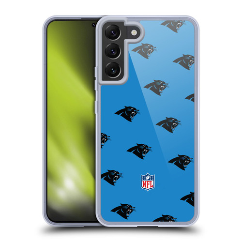 NFL Carolina Panthers Artwork Patterns Soft Gel Case for Samsung Galaxy S22+ 5G & MagSafe