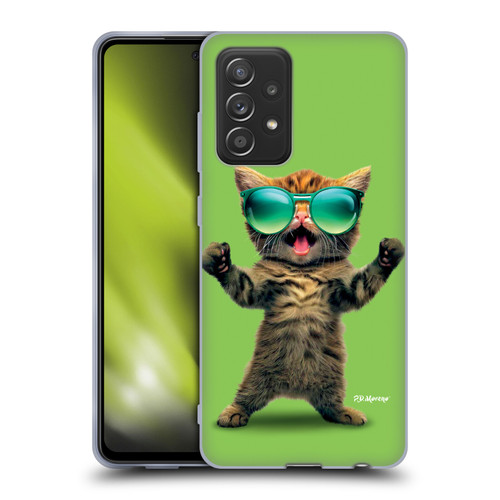P.D. Moreno Furry Fun Artwork Cat Sunglasses Soft Gel Case for Samsung Galaxy A52 / A52s / 5G (2021)