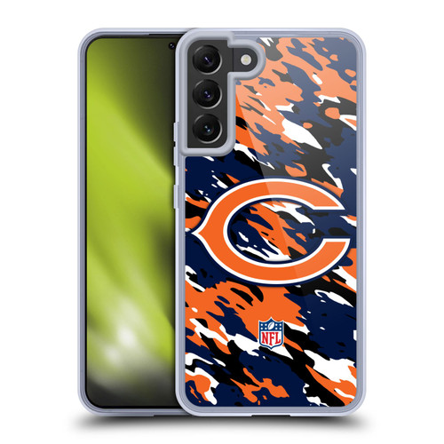 NFL Chicago Bears Logo Camou Soft Gel Case for Samsung Galaxy S22+ 5G & MagSafe