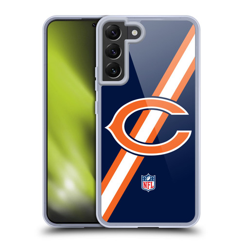 NFL Chicago Bears Logo Stripes Soft Gel Case for Samsung Galaxy S22+ 5G & MagSafe