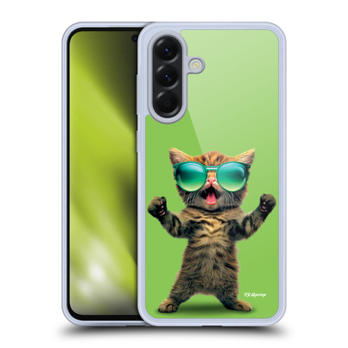P.D. Moreno Furry Fun Artwork Cat Sunglasses Soft Gel Case for Samsung Galaxy A56 5G
