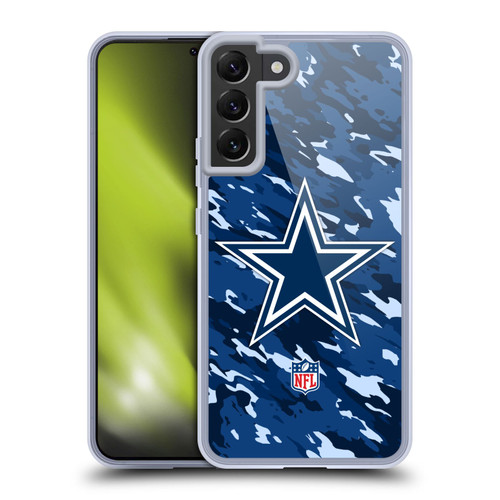 NFL Dallas Cowboys Logo Camou Soft Gel Case for Samsung Galaxy S22+ 5G & MagSafe
