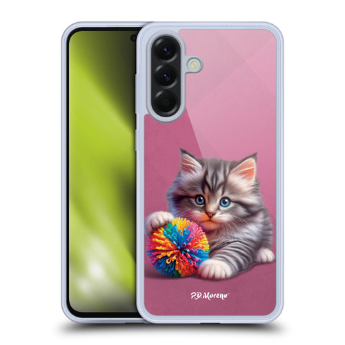 P.D. Moreno Play Cat Artwork Spikey Ball Soft Gel Case for Samsung Galaxy A56 5G