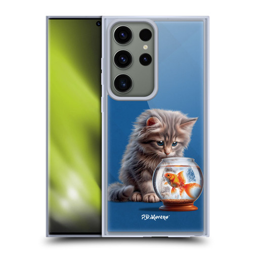 P.D. Moreno Play Cat Artwork Goldfish Soft Gel Case for Samsung Galaxy S23 Ultra 5G & MagSafe