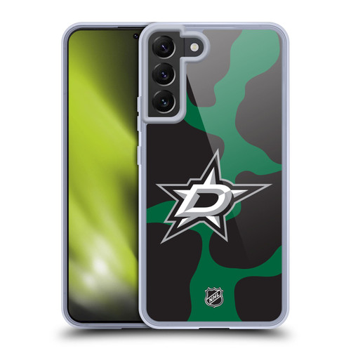 NHL Dallas Stars Cow Pattern Soft Gel Case for Samsung Galaxy S22+ 5G & MagSafe