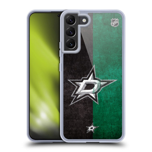 NHL Dallas Stars Half Distressed Soft Gel Case for Samsung Galaxy S22+ 5G & MagSafe