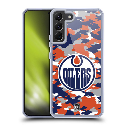 NHL Edmonton Oilers Camouflage Soft Gel Case for Samsung Galaxy S22+ 5G & MagSafe
