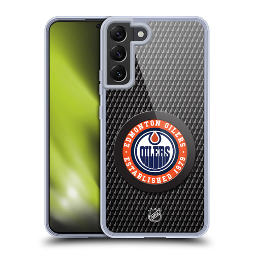 NHL Edmonton Oilers Puck Texture Soft Gel Case for Samsung Galaxy S22+ 5G & MagSafe