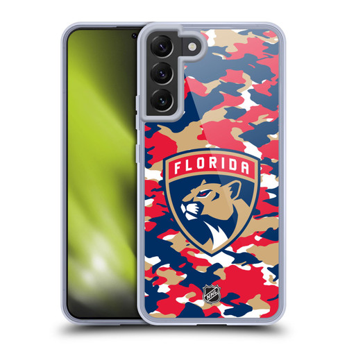 NHL Florida Panthers Camouflage Soft Gel Case for Samsung Galaxy S22+ 5G & MagSafe