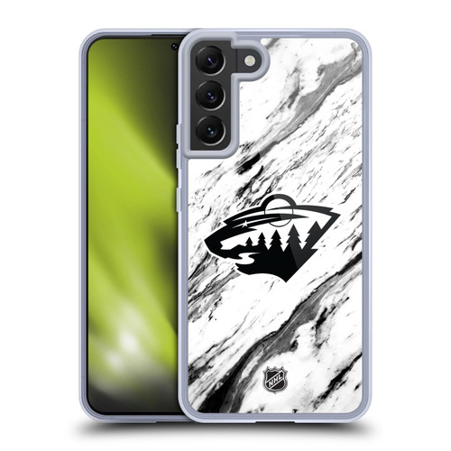 NHL Minnesota Wild Marble Soft Gel Case for Samsung Galaxy S22+ 5G & MagSafe