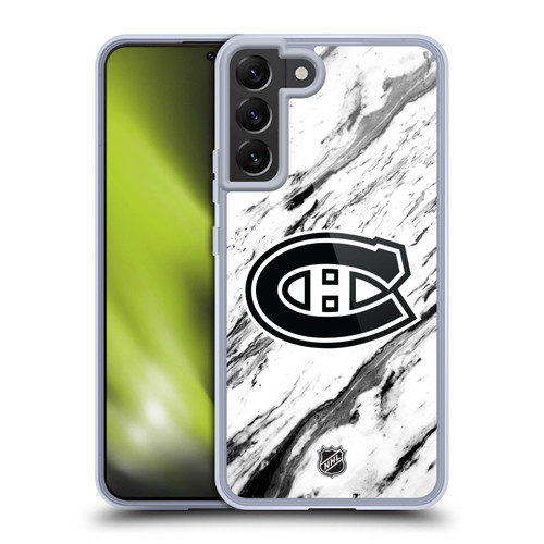 NHL Montreal Canadiens Marble Soft Gel Case for Samsung Galaxy S22+ 5G & MagSafe
