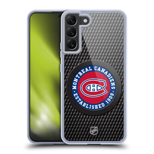 NHL Montreal Canadiens Puck Texture Soft Gel Case for Samsung Galaxy S22+ 5G & MagSafe