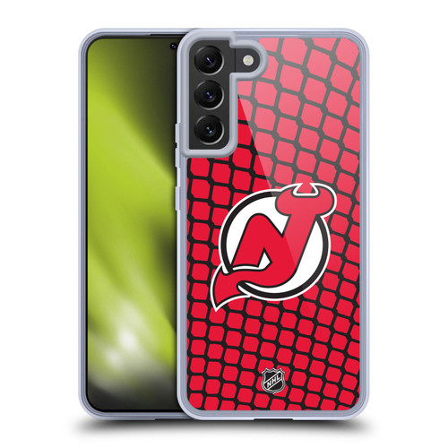 NHL New Jersey Devils Net Pattern Soft Gel Case for Samsung Galaxy S22+ 5G & MagSafe