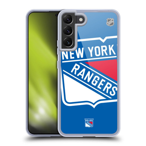 NHL New York Rangers Oversized Soft Gel Case for Samsung Galaxy S22+ 5G & MagSafe