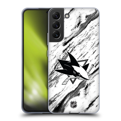 NHL San Jose Sharks Marble Soft Gel Case for Samsung Galaxy S22+ 5G & MagSafe