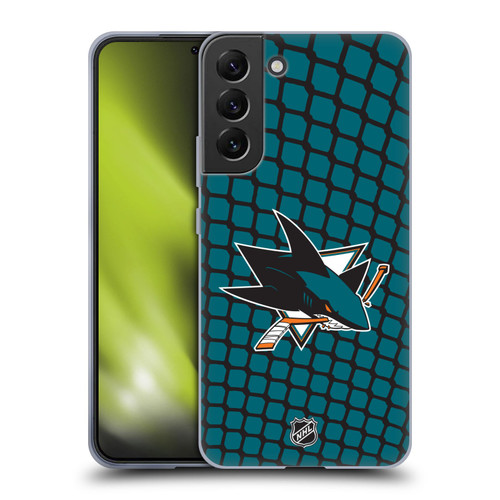 NHL San Jose Sharks Net Pattern Soft Gel Case for Samsung Galaxy S22+ 5G & MagSafe