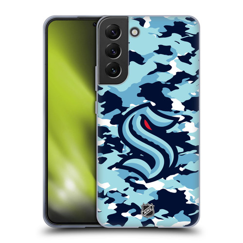 NHL Seattle Kraken Camouflage Soft Gel Case for Samsung Galaxy S22+ 5G & MagSafe