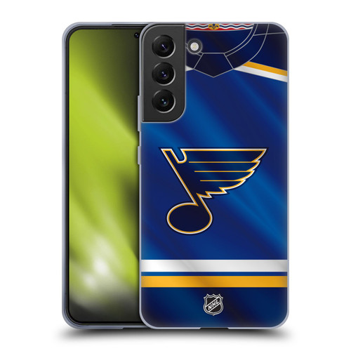 NHL St Louis Blues Jersey Soft Gel Case for Samsung Galaxy S22+ 5G & MagSafe