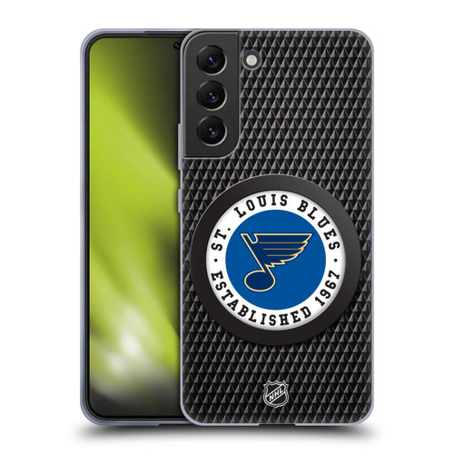 NHL St Louis Blues Puck Texture Soft Gel Case for Samsung Galaxy S22+ 5G & MagSafe