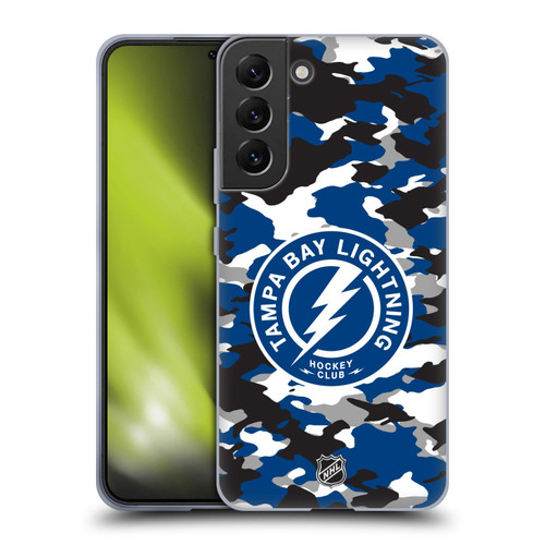 NHL Tampa Bay Lightning Camouflage Soft Gel Case for Samsung Galaxy S22+ 5G & MagSafe