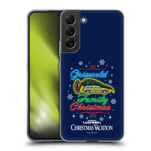 National Lampoon's Christmas Vacation Graphics Neon Lights Soft Gel Case for Samsung Galaxy S22+ 5G & MagSafe