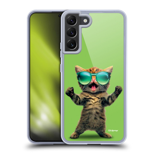 P.D. Moreno Furry Fun Artwork Cat Sunglasses Soft Gel Case for Samsung Galaxy S22+ 5G & MagSafe