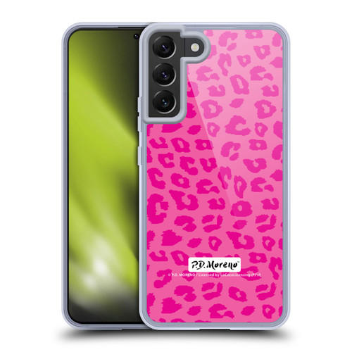 P.D. Moreno Patterns Pink Leopard Soft Gel Case for Samsung Galaxy S22+ 5G & MagSafe