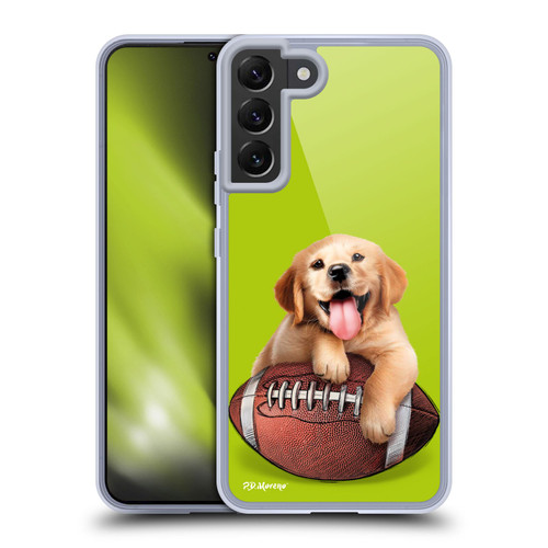 P.D. Moreno Sport Puppies Golden Retriever Football Soft Gel Case for Samsung Galaxy S22+ 5G & MagSafe