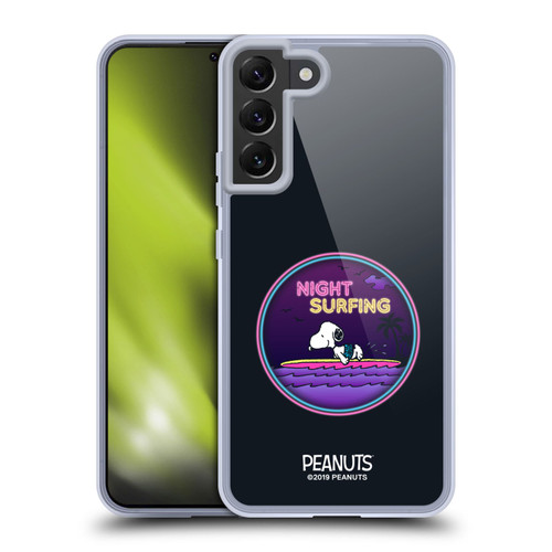 Peanuts Snoopy Aloha Disco Night Surfer Soft Gel Case for Samsung Galaxy S22+ 5G & MagSafe